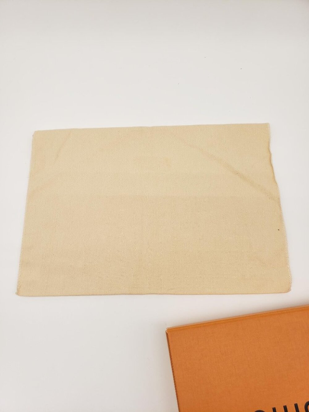 Authentic Louis Vuitton Orange Gift Box with Dust Bag & Blue Ribbon - Picture 9 of 16